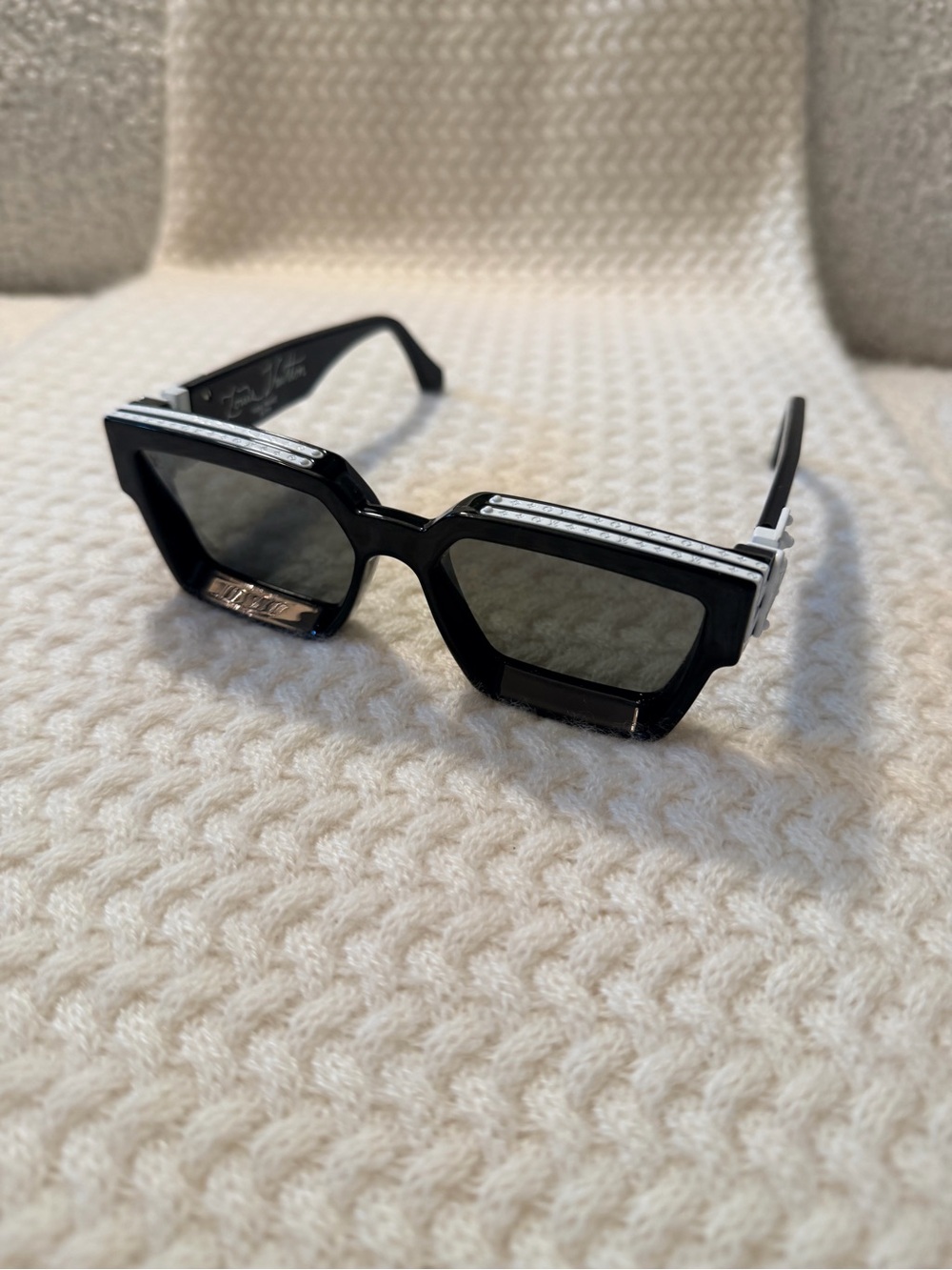 Louis Vuitton white and black millionaires sunglasses